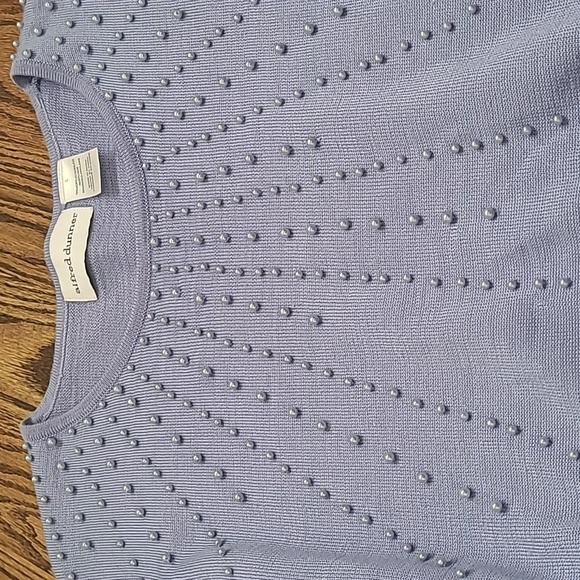 Alfred Dunner Women's Lavender Beaded Sweater Size Large - Picture 3 of 6